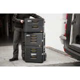 Скринька для інструментів ToughBuilt StackTech Rolling Locking Box з 3-ма висувними ящиками (TB-B1-D-R93)
