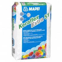 Цементний еластичний клей Mapei Keraflex Extra S1, білий, 23 кг (094081023W)