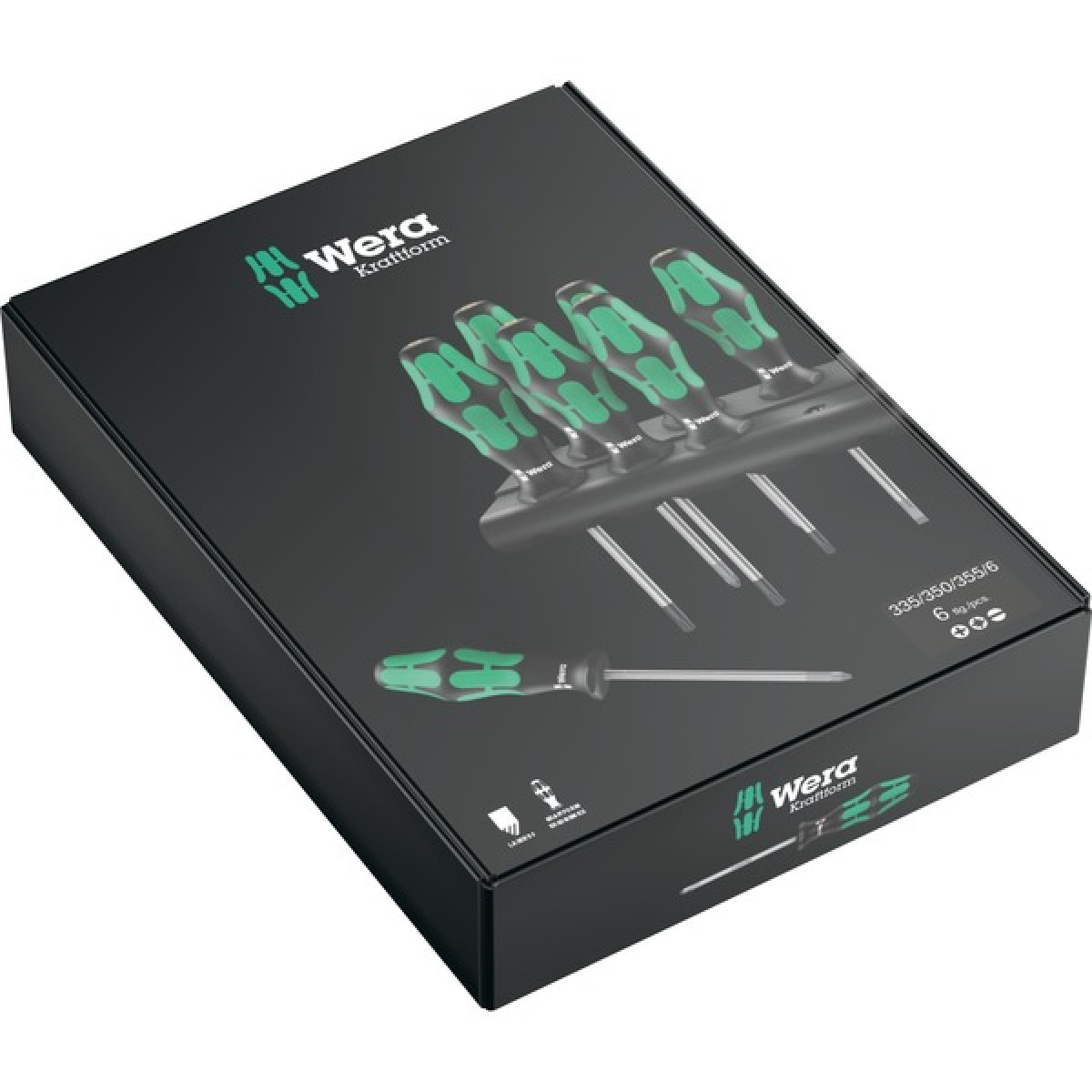 Набір викруток з підставкою WERA Kraftform Plus Lasertip 334/355/6 (05105656001)
