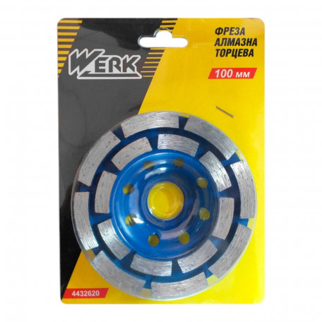 Фреза алмазная торцевая Werk Diamond Grinding Wheels D100mm 22,23mm (4432620)
