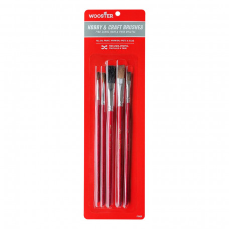 Набір пензлів WOOSTER HOBBY CRAFT BRUSHES для художників, 5 шт. (F5105)