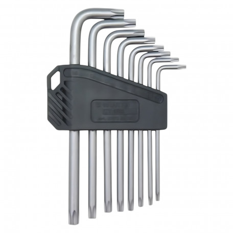 Набор ключей Wurth Г-образных TORX с отверстием, S2, TX9-40, 8 шт., RED STRIPE (575239121)