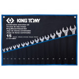 Набір ключів комбі 10-32 мм 15 одиниць  KING TONY