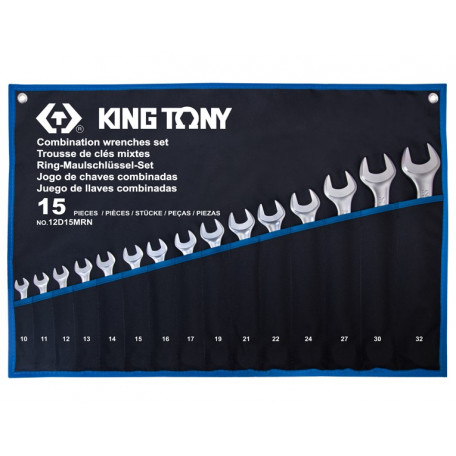 Набір ключів комбі 10-32 мм 15 одиниць  KING TONY