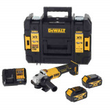 Шліфмашина кутова акумуляторна безщіткова DeWALT DCG407M2T (DCG407M2T)