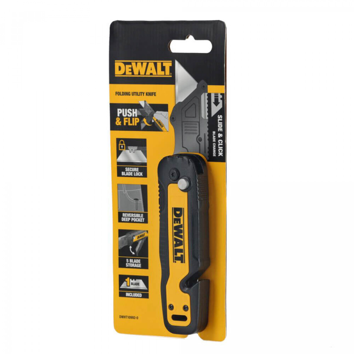 Нож складной с фиксированным лезвием для отделочных работ DeWALT (DWHT10992-0) Нож складной с фиксированным лезвием для отделочных работ DeWALT (DWHT10992-0)