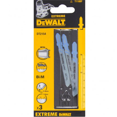 Полотно DeWALT BiM EXTREME для різання товстого металу 76 мм, 3 шт (DT2154)