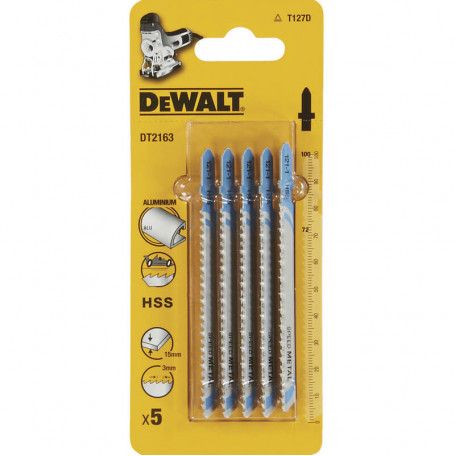 Полотно пиляльне DeWALT HSS для різання металу, алюмінію та пластику 100 мм (DT2163)