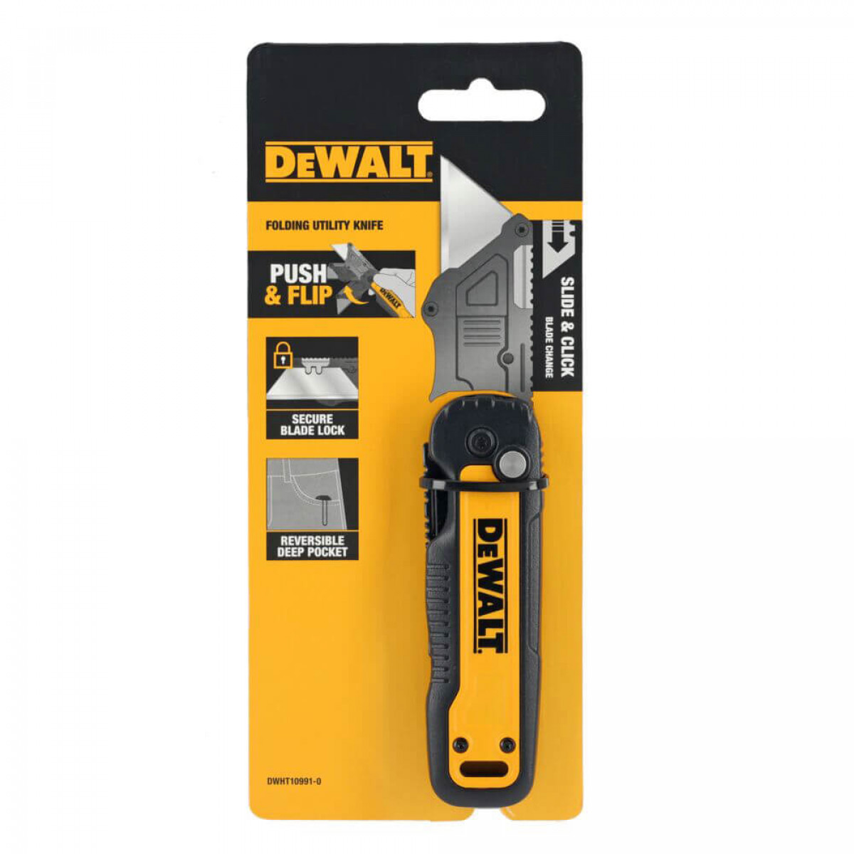 Нож складной с фиксированным лезвием для отделочных работ DeWALT (DWHT10991-0) Нож складной с фиксированным лезвием для отделочных работ DeWALT (DWHT10991-0)
