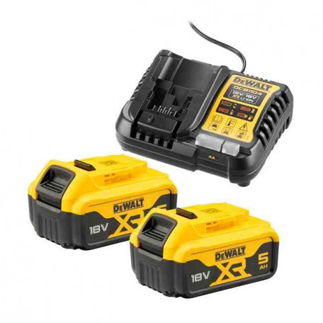 Комплект питания XR DeWALT (2х5Ач и з/п) (DCB1104P2)