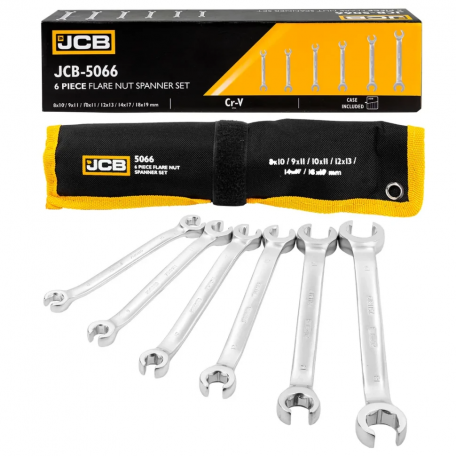 Набір розрізних ключів в чохлі 6 од. JCB Tools JCB-5066