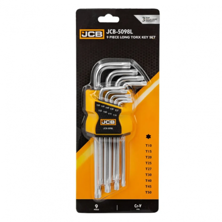 Haбіp Г-подіб. ключів подовжених TORX 9 од. (T10-T50) JCB Tools JCB-5098L