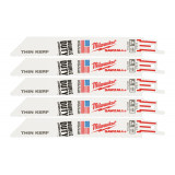 Полотно для сабельных пил THIN KERF MILWAUKEE, 150х1,4мм, (5шт), (металл)