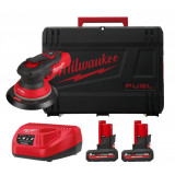 Шлифмашина эксцентриковая аккумуляторная бесщеточная MILWAUKEE M12 FROS2.5-502X Ø150мм (ЗУ+2ак.Х5Ач)