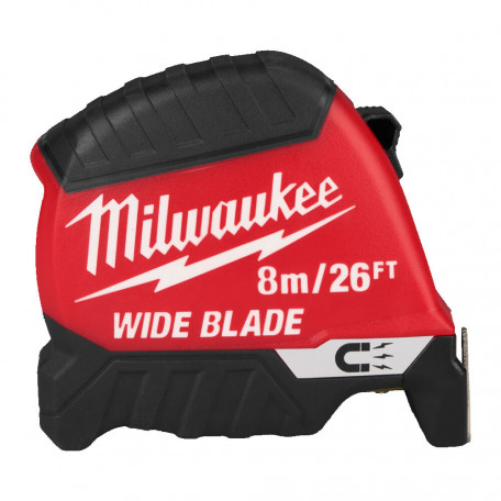 Рулетка магнитная WIDE BLADE MAGNETIC MILWAUKEE (Gen2), (холст 35мм), 8м/26фт