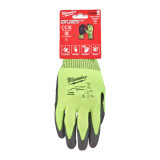 Перчатки Hi-Vis сигнальные MILWAUKEE, с сопротивлением порезам 4/D уровня, размер 11/XXL