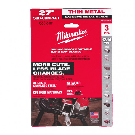 Полотно для ленточных пил PREMIUM MILWAUKEE, 687,57х2,1/1,8мм, (4-8мм) (3шт) (48390711)