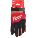 Перчатки рабочие гибридные MILWAUKEE, 7/S (с кожанными вставками)