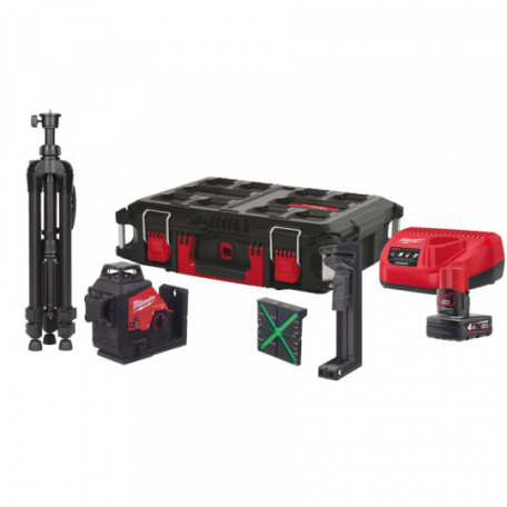 Нивелир лазерный 3D MILWAUKEE M12 3PLSKIT-401P (4933499379)