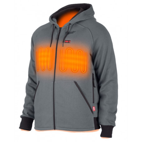 Толстовка з підігрівом з капюшоном MILWAUKEE, M12 HHGREY4-0 XXL (4932480070)