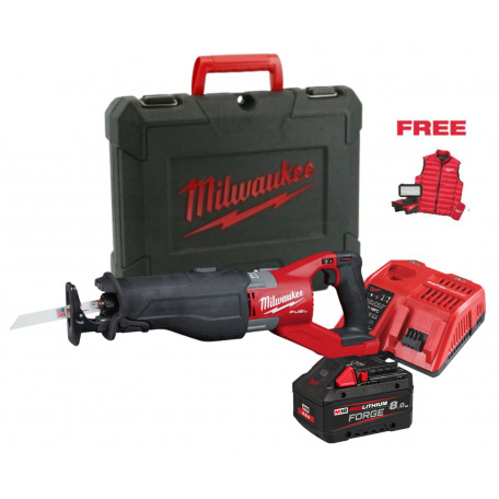 Пила сабельная аккумуляторная бесщёточная MILWAUKEE M18 FSXMC-801C (ЗУ+1акк.Х8Ач+кейс) FORGE+ALIS-0