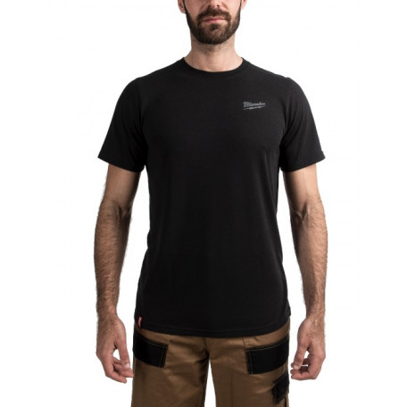 Футболка MILWAUKEE, HTSS легкая с коротким рукавом, черная, (размер XXL) (4932492967)