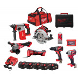 Набір Акумуляторних Інструментів MILWAUKEE M18 FPP6E-505B, 6 в 1 (4933480949)