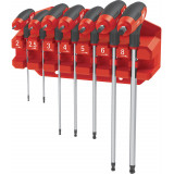 Набор ключей Г-образных MILWAUKEE с комфортной ручкой, Hex с шариком, (2/2,5/3/4/5/6/8мм) (4932498677)