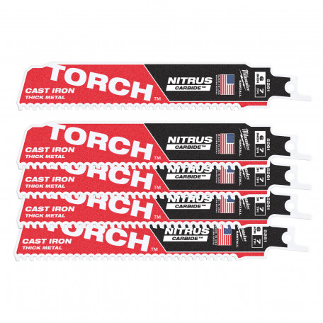 Полотно для сабельных пил TORCH CARBIDE NITRUS MILWAUKEE 150х3,1мм (5шт) (металл) (48475561)