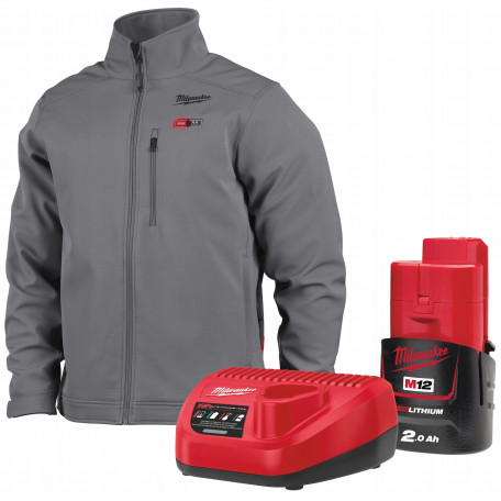 Куртка з підігрівом MILWAUKEE M12 HJGREY5-201, сіра, XXXL (4932492941)