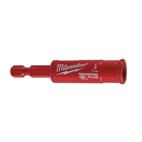 Коронка алмазная Diamond Plus MILWAUKEE, Ø12,0мм (1/4 Hex) (с водой) (4932498345)