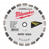 Диск алмазный Speedcross MILWAUKEE ADD 350, Ø350мм (асфальт)