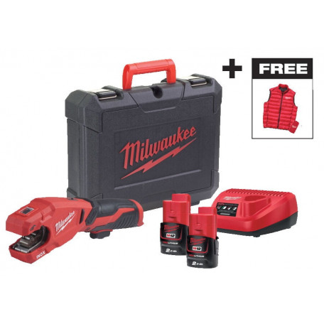 Труборіз акумуляторний по нержавіючій сталі MILWAUKEE M12 PCSSMC-202C + жилет (4933499464)