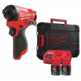 Шуруповерт ударный аккумуляторный бесщёточный MILWAUKEE (170 Нм) M12 FID2-202Х (ЗУ+2акк.Х2Ач+HDкейс)