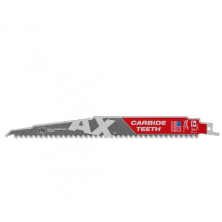 Полотно для шабельних пил AX CARBIDE MILWAUKEE, 230х5мм, (деревина з цвяхами)