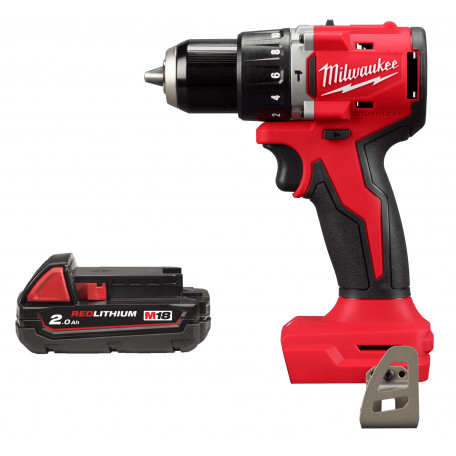 Шуруповерт акумуляторний ударний MILWAUKEE M18 BLPDRC-0 (60Нм) + M18 B2 (4933492820/B2)