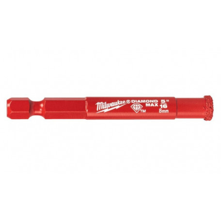 Коронка алмазна MILWAUKEE Diamond Plus/Max, Ø8,0мм (1/4 Hex) (з водою) (4932498343)
