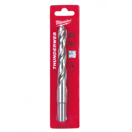 Сверло по металлу MILWAUKEE THUNDERWEB HSS-G, DIN338, Ø12,0х151х101мм. (4932352371)