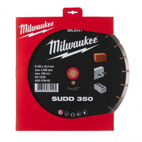 Диск алмазный MILWAUKEE SUDD 350, Ø350мм (железобетон, кирпич) (4932479462)