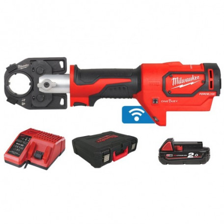 Обжимник гидравлический аккумуляторный для кабелей MILWAUKEE M18 HCCT-201C ONE-KEY (ЗУ+1Х2Ач+кейс)