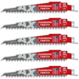 Полотно для сабельных пил AX CARBIDE MILWAUKEE, 150х5мм 5шт (древесина с гвоздями) (48475521)
