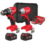 Набор из 2 инструментов аккумуляторных бесщеточных MILWAUKEE M18 BLCPP2A-402C (M18 BLPDRC, BLIDRC) (4933492827)