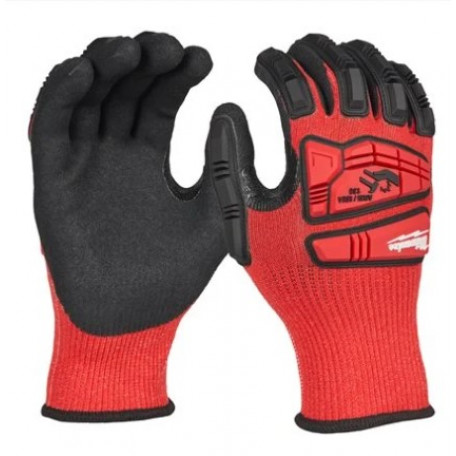 Перчатки рабочие MILWAUKEE, с защитой от ударов и сопротивлением порезам 3/C, 10/XL (4932498532)