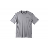 Футболка MILWAUKEE WWSSG-XXL, дышащая, с коротким рукавом, серая, (размер XXL)