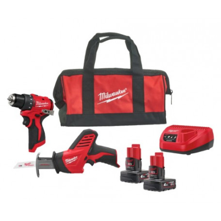 Набор из 2 аккумуляторных инструментов Milwaukee M12 BLPP2A-402B (4933499692)