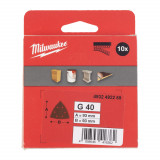 Шліфувальні листи MILWAUKEE, 93×93×93 мм HL, зерно 60 (10 шт) (4932492270)