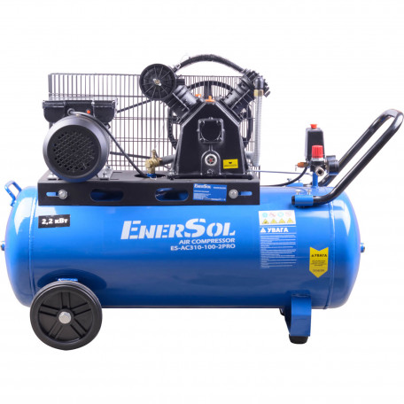 Компрессор воздушный EnerSol 100л, 12.5бар, 311л/мин (ES-AC310-100-2PRO)