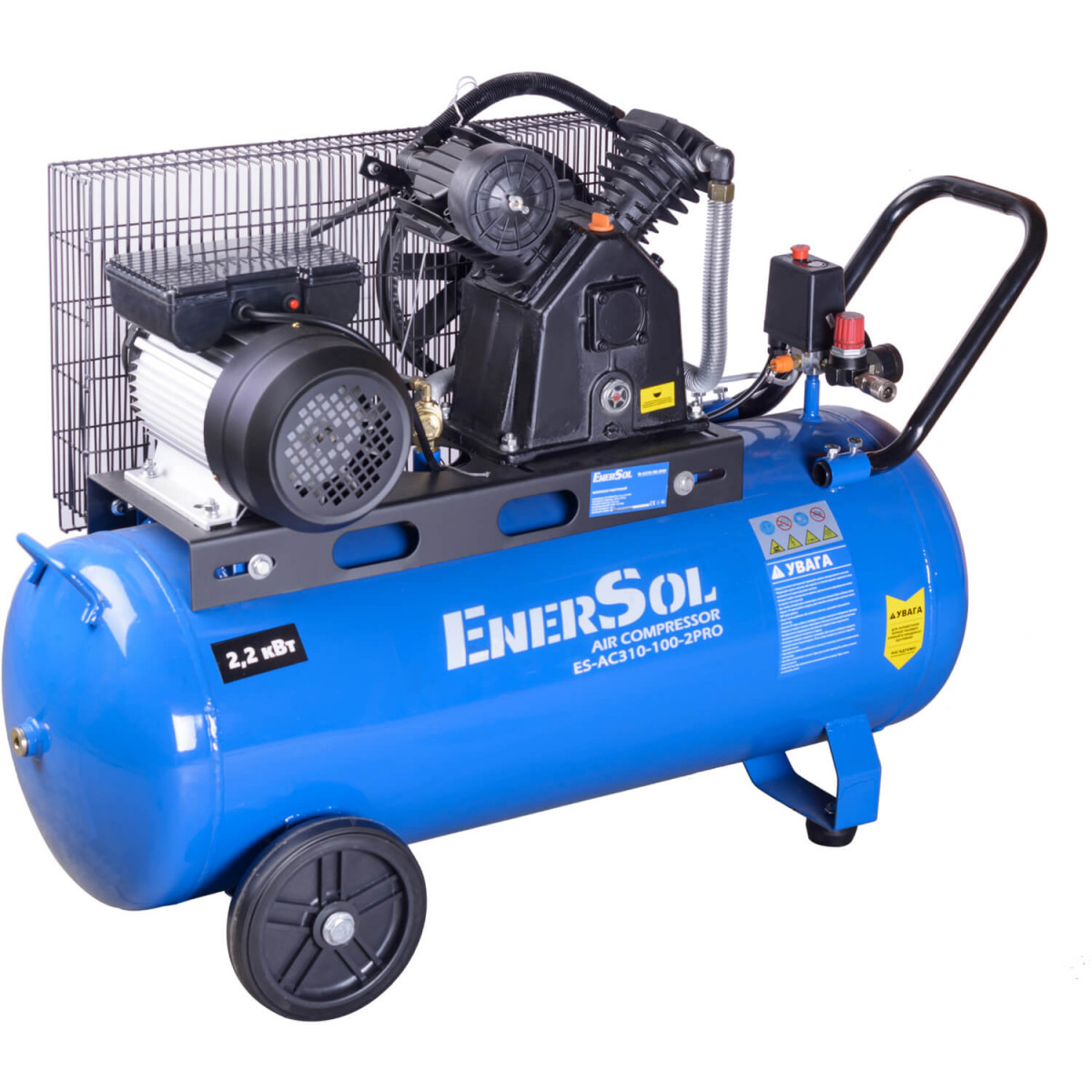 Компрессор воздушный EnerSol 100л, 12.5бар, 311л/мин (ES-AC310-100-2PRO) Компрессор воздушный EnerSol 100л, 12.5бар, 311л/мин (ES-AC310-100-2PRO)