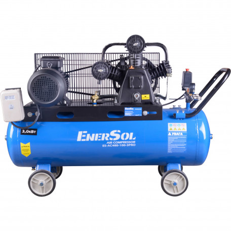 Компрессор воздушный EnerSol 100л, 12.5бар, 480л/мин (ES-AC480-100-3PRO)