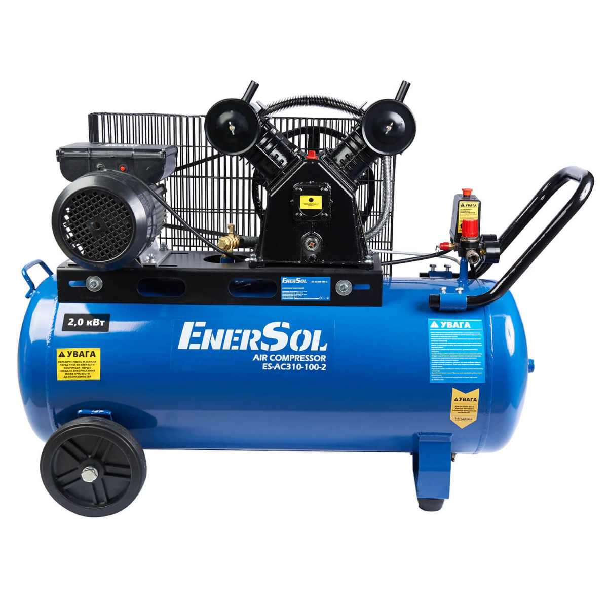Компрессор воздушный EnerSol 100л, 8бар, 310л/мин (ES-AC310-100-2) Компрессор воздушный EnerSol 100л, 8бар, 310л/мин (ES-AC310-100-2)